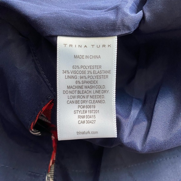 NWT Trina Turk Hurst Plaid Mini Skirt Red Blue White Gold Button Details - Picture 5 of 5